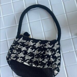 Black and White Beaded Women's Bag (New)